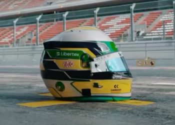 Bortoleto revela capacete com cores da bandeira do Brasil para estreia na F1