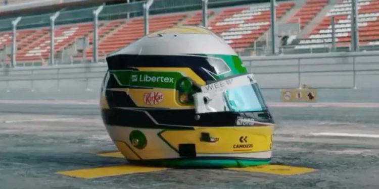 Bortoleto revela capacete com cores da bandeira do Brasil para estreia na F1
