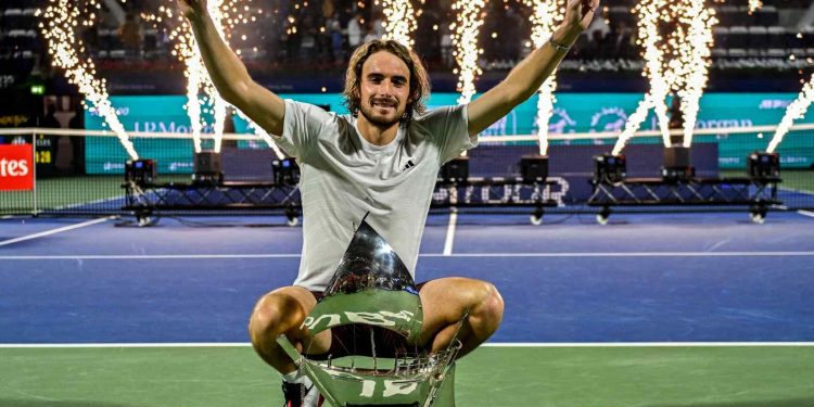 Tsitsipas bate Aliassime e é campeão do ATP 500 de Dubai quase um ano após último título