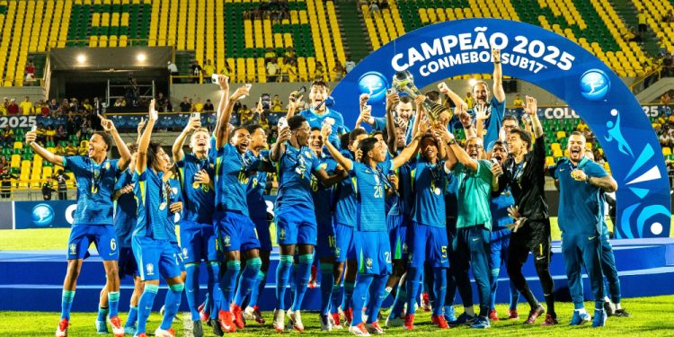 Brasil bate Colômbia nos pênaltis e é campeão do Sul-Americano Sub-17