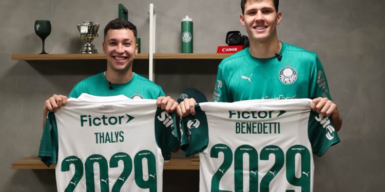 Palmeiras renova contrato com Thalys e Benedetti