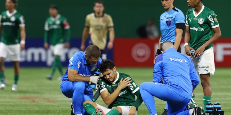 Veiga sofre luxação no ombro e deve desfalcar Palmeiras por um mês