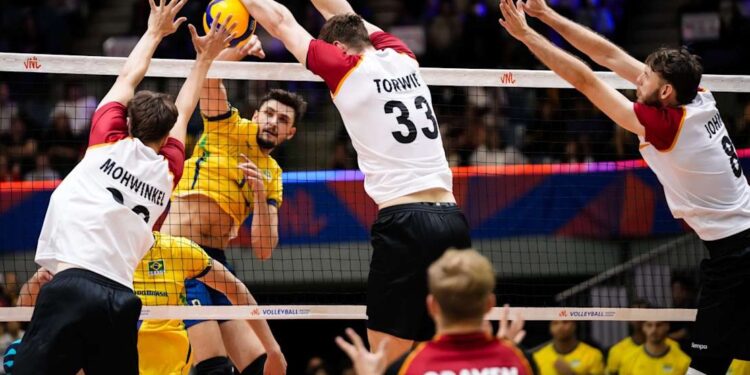 Brasil bate a Alemanha de virada e já mira nas quartas de final da VNL