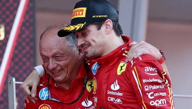 Leclerc celebra renovação de Vasseur e quer Ferrari brigando mais alto na Fórmula 1