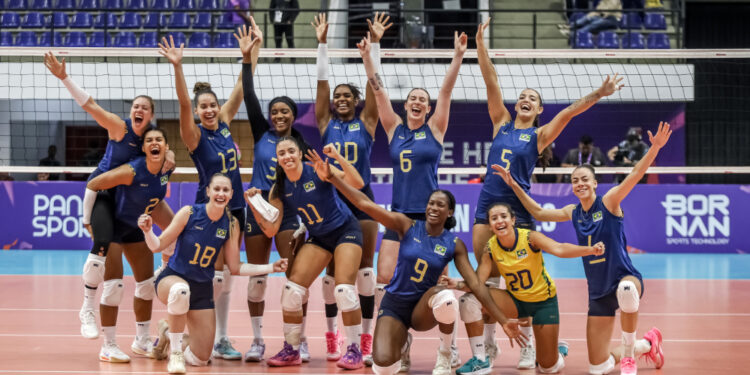 Brasil vence o México e conquista o ouro no vôlei feminino no Pan Júnior