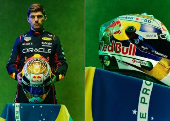 Verstappen apresenta capacete especial para o Grande Prêmio de São Paulo