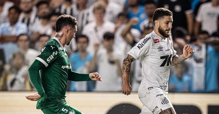 Santos vence Palmeiras nos acréscimos, deixa o Z-4 e tira a liderança do rival